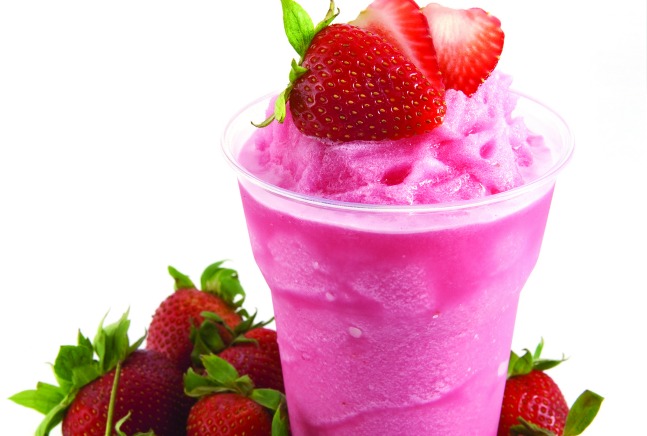 Green Tea, Basil and Strawberry Smoothie