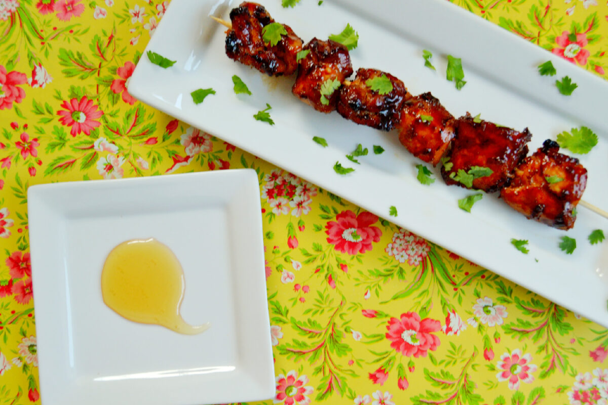 Grill Honey and Porter Glazed Chicken Kebabs