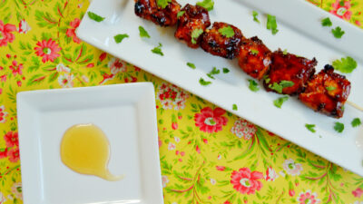 Grill Honey and Porter Glazed Chicken Kebabs