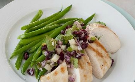 Grilled Chicken and Cranberry Salsa