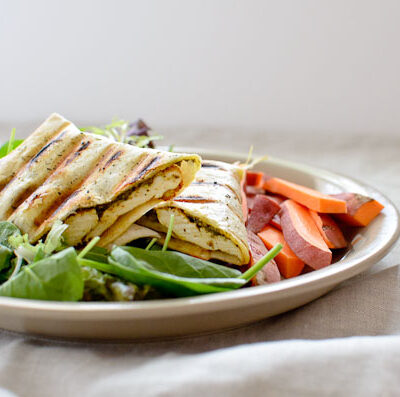 Grilled Chicken and Olive Panini