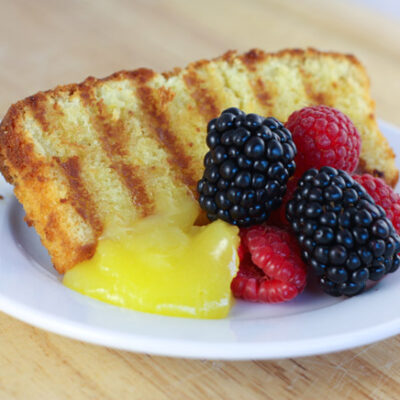 grilled coconut pound cake
