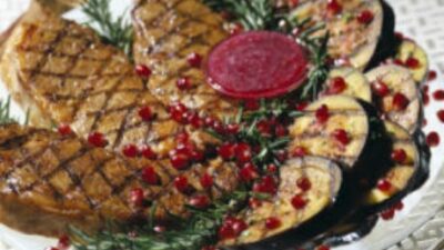 Grilled Eggplant with Pomegranate Sauce