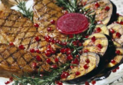 Grilled Eggplant with Pomegranate Sauce