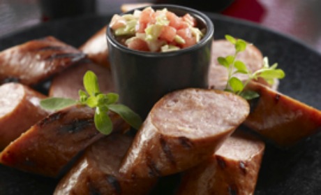 Grilled Kielbasa with Watermelon Relish