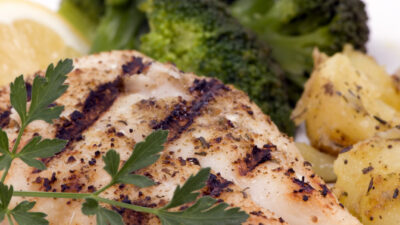 grilled lemon basil snapper fillets