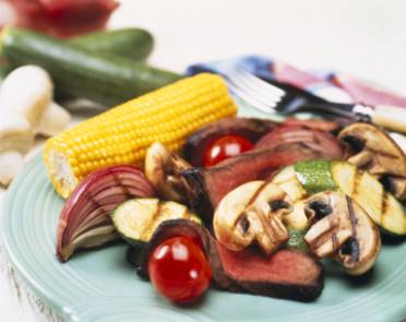 Grilled Marinated Steak and Vegetables