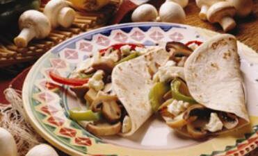 Grilled Mushrooms and Pepper Fajitas