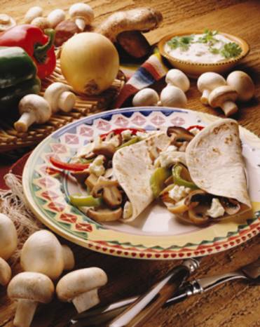 Grilled Mushrooms and Pepper Fajitas