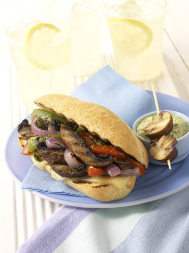 Grilled Philly Cheese Mushroom Sandwich