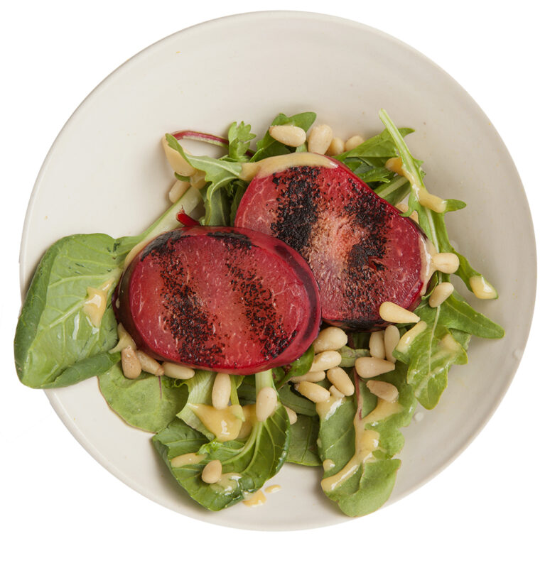 grilled pluot salad