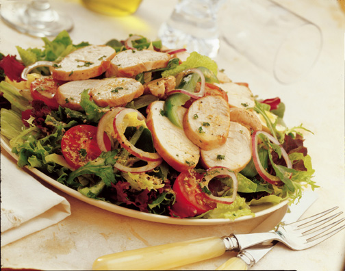 Grilled Turkey Salad with Dijon Mustard Dressing