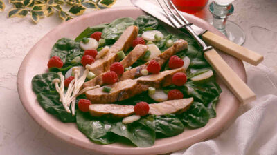 Grilled Turkey Salad with Raspberry Vinaigrette