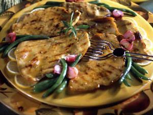 Grilled Turkey Scaloppini with Dijon Sauce