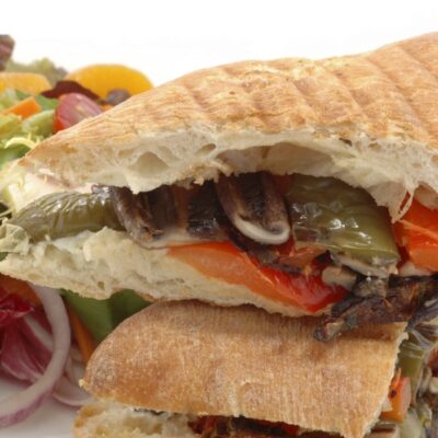 Grilled Vegetable with Pesto Sandwich