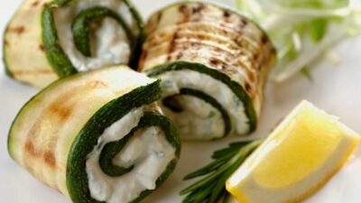 grilled zucchini roll ups