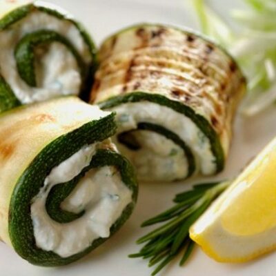grilled zucchini roll ups