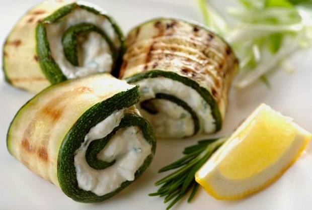 grilled zucchini roll ups