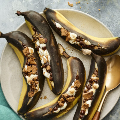 grilled banana boat s'mores