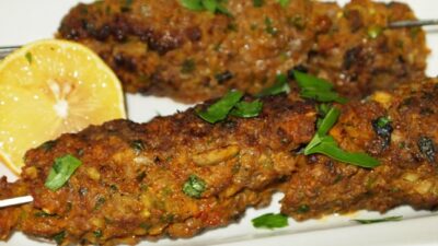 ground lamb kabob