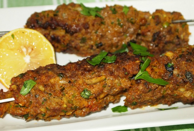 ground lamb kabob