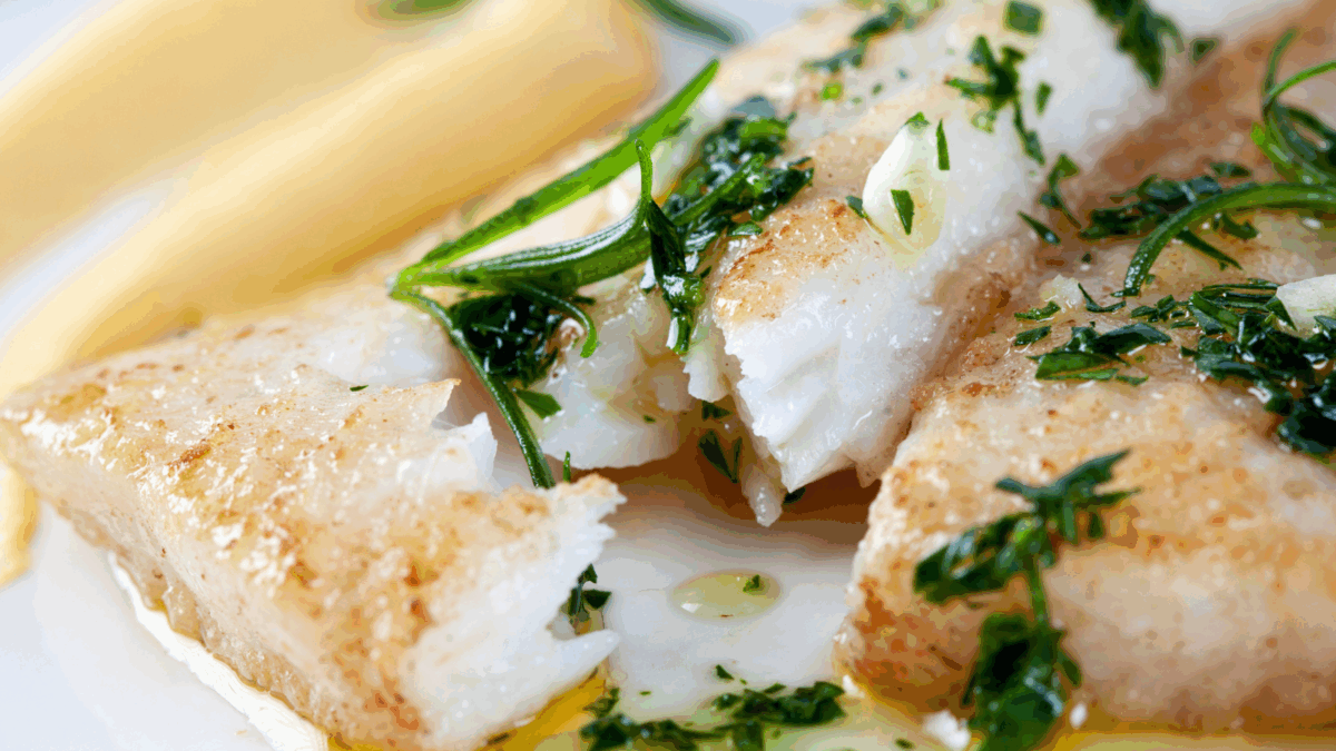 halibut poached in oil