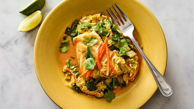 Poached Halibut