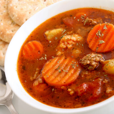 slow cooker hamburger soup