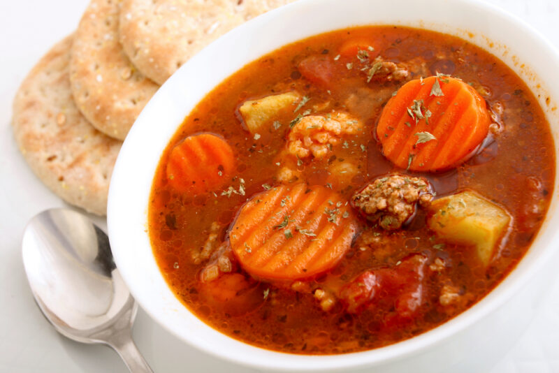 slow cooker hamburger soup