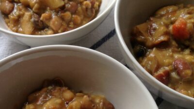 Healthier Root Vegetable Cholent Slow Cooker Stew