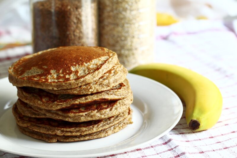 Healthy breakfast pancakes