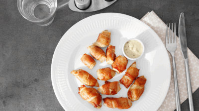heart attach balls - pastrami wraped chicken bites