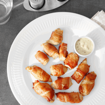 heart attach balls - pastrami wraped chicken bites