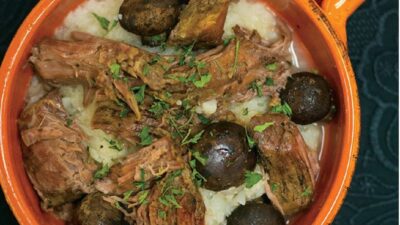 Hearty Beef Stew over Mashed Cauliflower