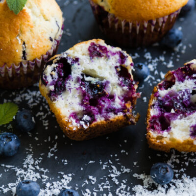 Hearty Lemon Blueberry Corn Muffins