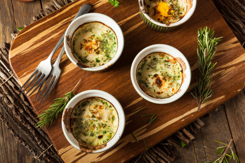 herbed baked eggs