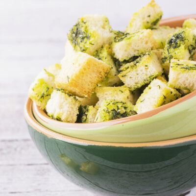 Herbed croutons