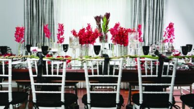 high holiday table