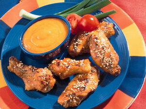 honey bbq sesame wings