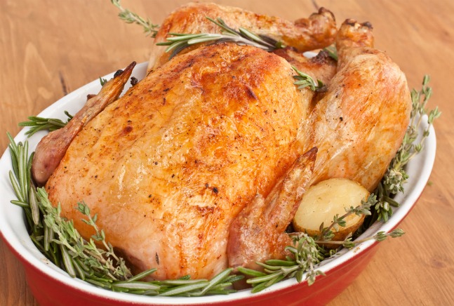 Honey Glazed Roasted Turkey with Butternut-Shitake Stuffing