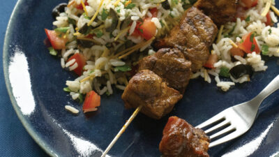 honey glazed skewered beedf_JG cookbook