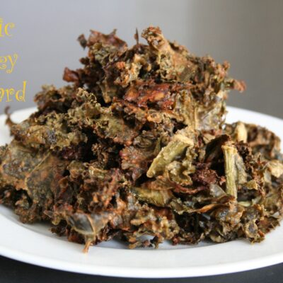 Garlic Honey Mustard Kale Chips