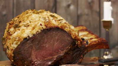 Horseradish rib eye roast