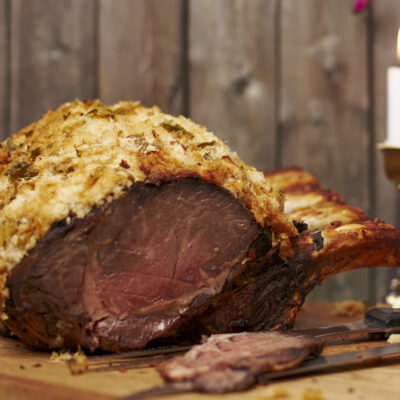 Horseradish rib eye roast