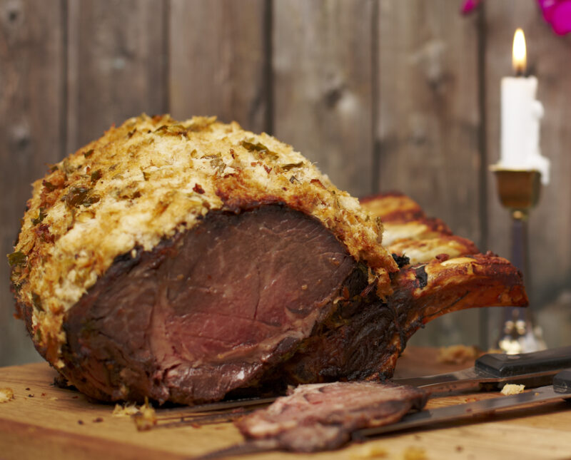 Horseradish rib eye roast