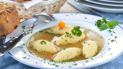 Hungarian Farina Soup Dumplings -Griz Galuska
