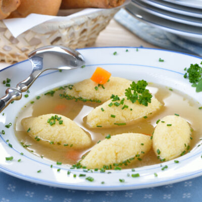 Hungarian Farina Soup Dumplings -Griz Galuska