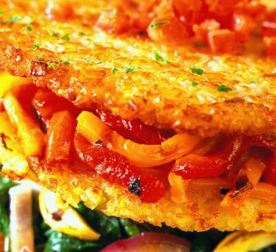 Idaho® Potato Napoleon with Grilled Vegetables