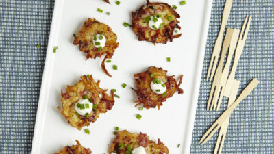 Pastrami-Ranch Potato Latkes