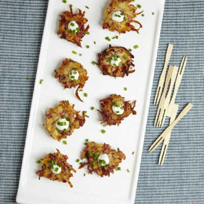 Pastrami-Ranch Potato Latkes